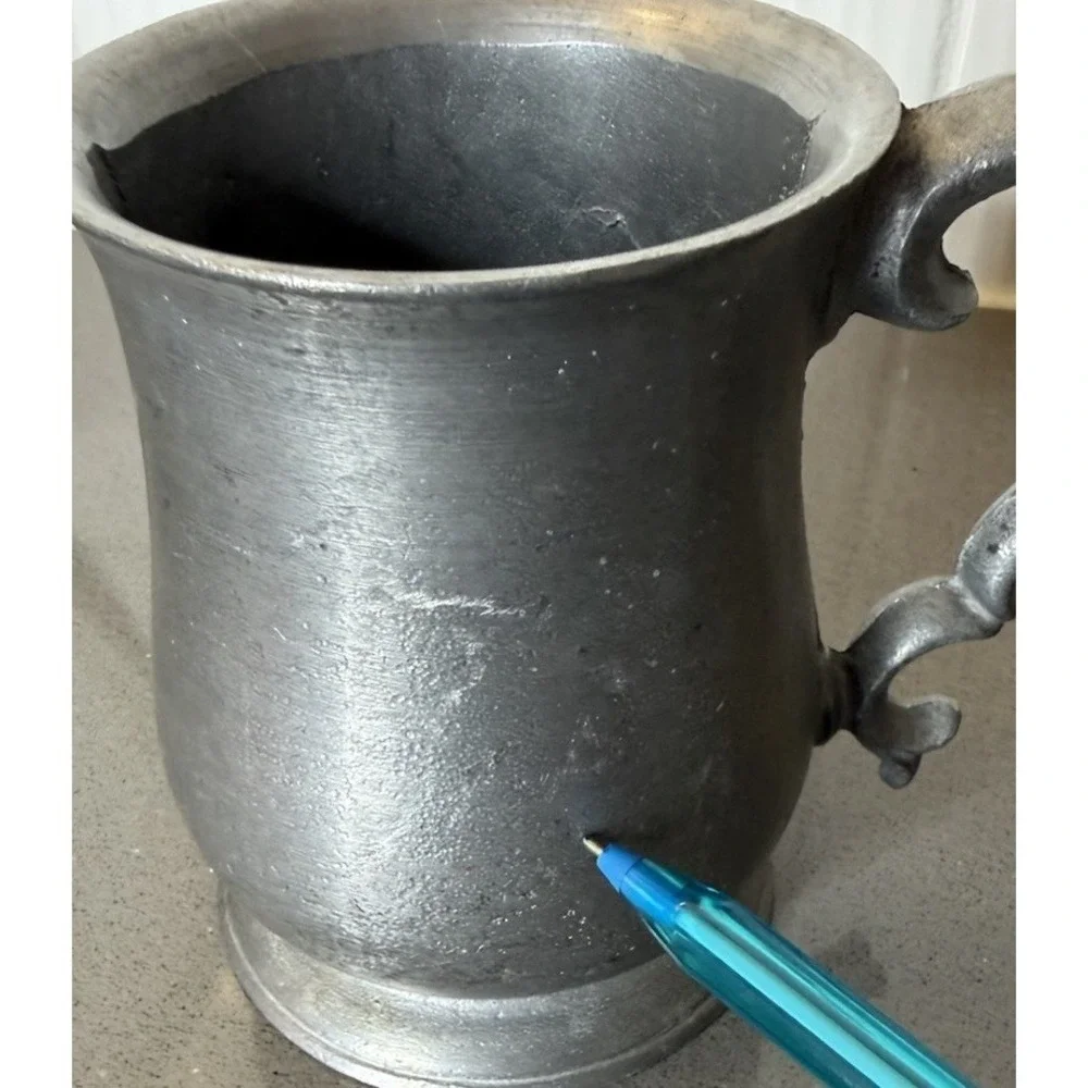 VTG Lot of 2 Pewter Tankard Mugs Beer Stein 4.5